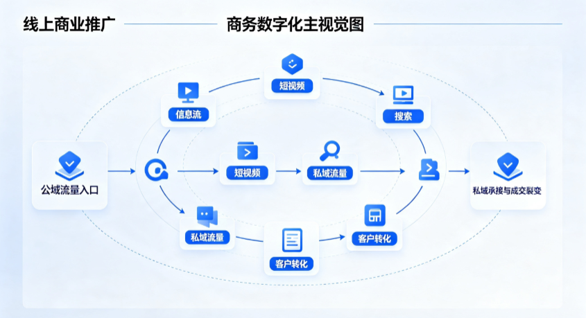 潜江市线上商业推广怎么做？全域流量闭环搭建与低成本转化实战指南